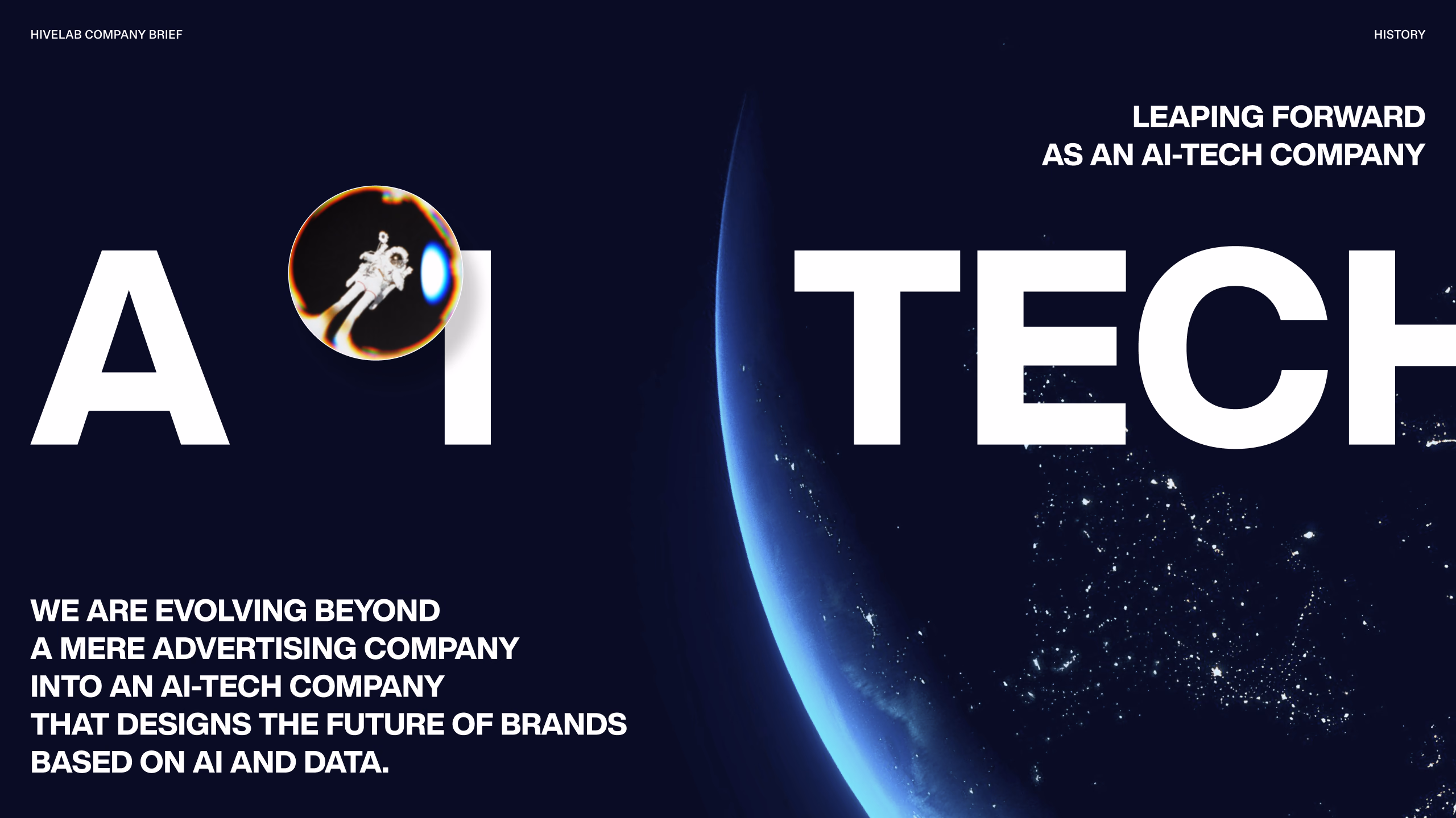We are evolving beyond a mere advertising company into an AI-tech company that designs the future of brands based on AI and data. 이미지 1